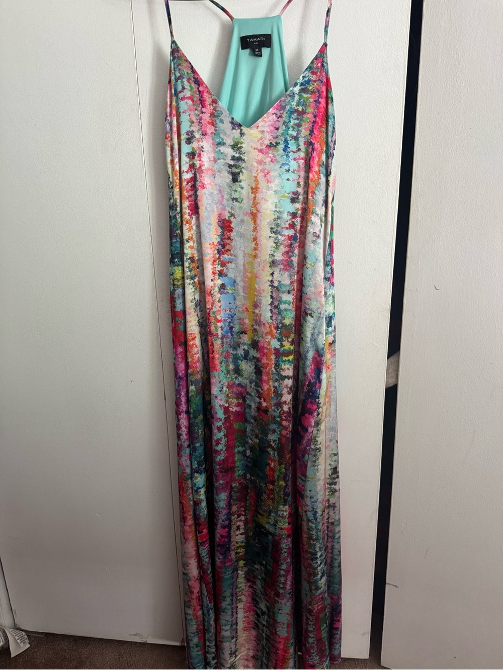 Tahari Multicolored Maxi Dress Medium